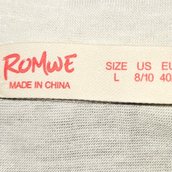 ROMwe graphic logo multi- color t-Shirt (Oversized) NWT Large - Picture 9 of 14